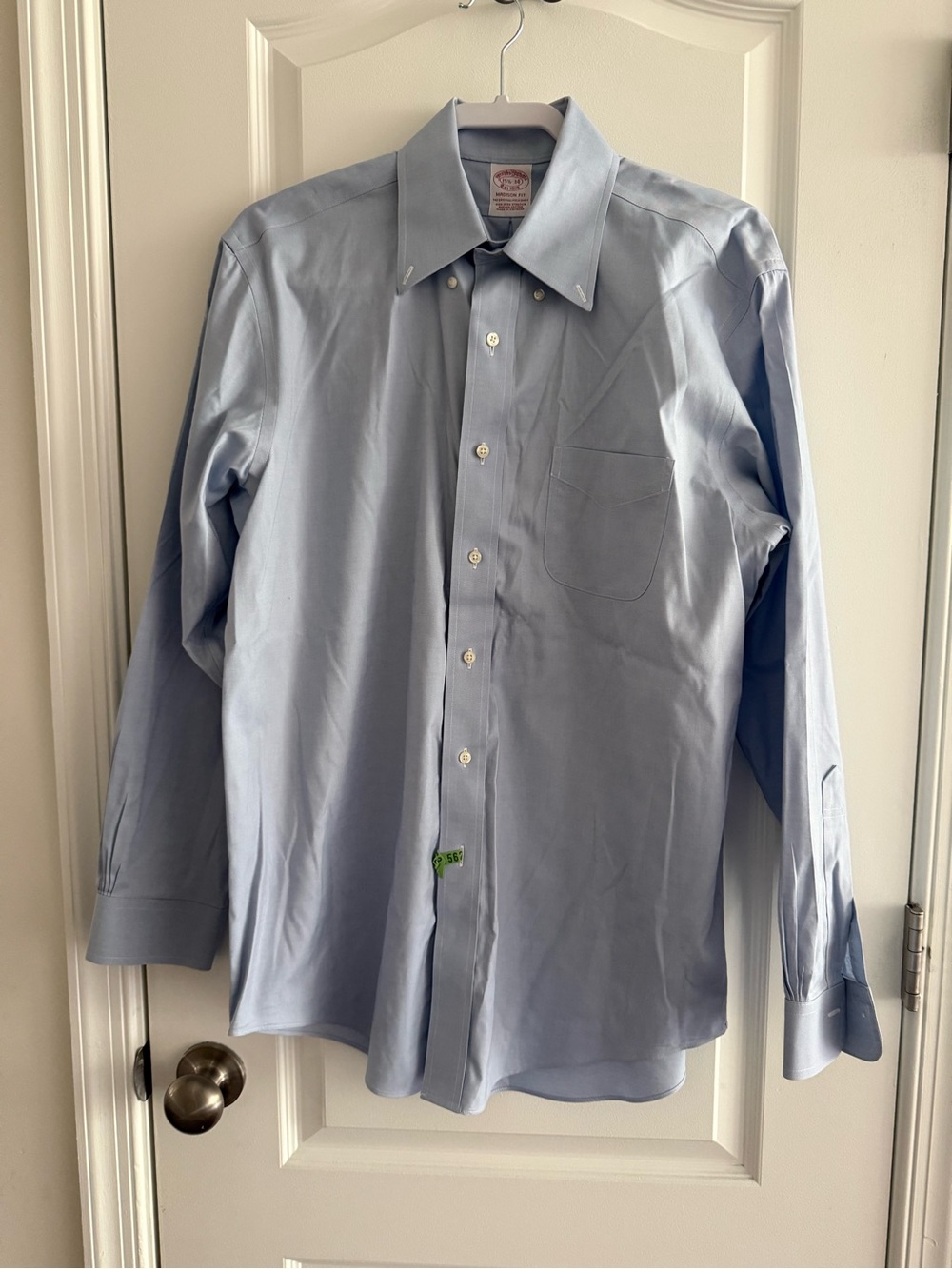 Brooks Brothers Light Blue Men's Dress Shirt - Button-Down Collar